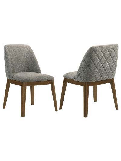 Franklin Upholstered Dining Side Chair Grey (Set of 2)