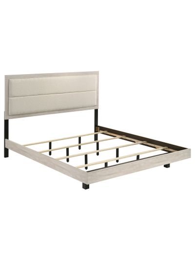 Trenton 54-inch Wood Eastern King Panel Bed Rustic Cream