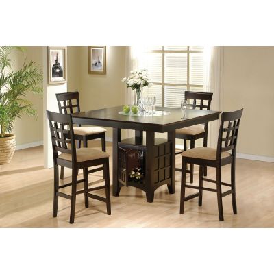 Gabriel 5-piece Square Counter Height Dining Set Cappuccino