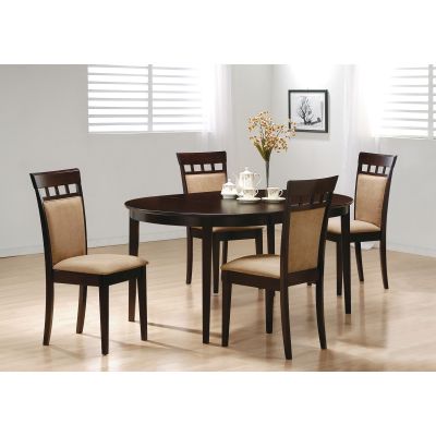 Gabriel 5-piece Extension Leaf Dining Table Set Cappuccino