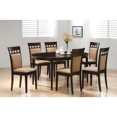 Gabriel 7-piece Extension Leaf Dining Table Set Cappuccino