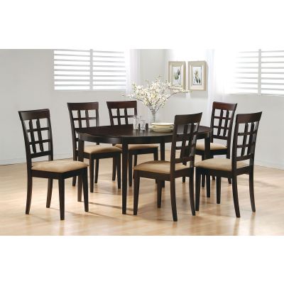 Gabriel 7-piece Extension Leaf Dining Table Set Cappuccino