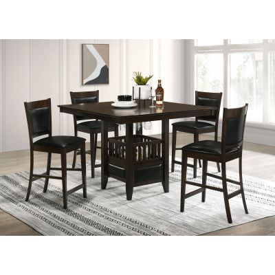 Jaden 5-piece Square Counter Height Dining Set Espresso