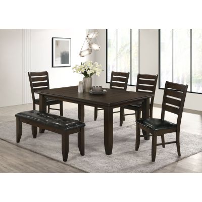 Dalila 6-piece Rectangular Dining Table Set Cappuccino