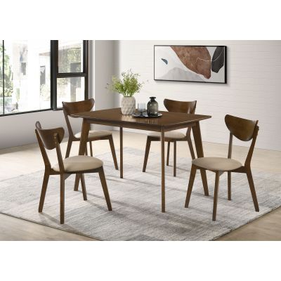 Kersey 5-piece Rectangular Dining Table Set Chestnut