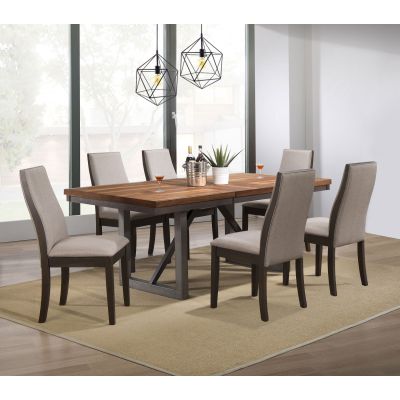 Spring Creek 7-piece Rectangular Dining Table Set Taupe