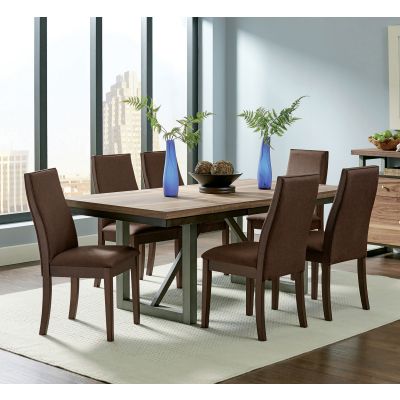 Spring Creek 7-piece Rectangular Dining Table Set Chocolate
