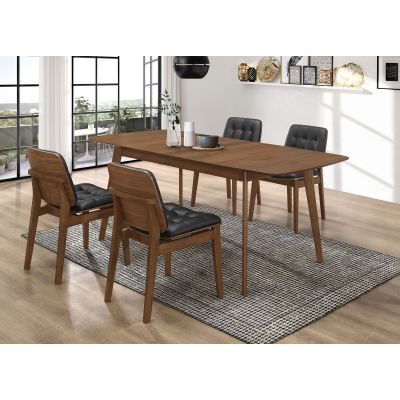 Redbridge Rectangular 5-piece Dining Set Natural Walnut