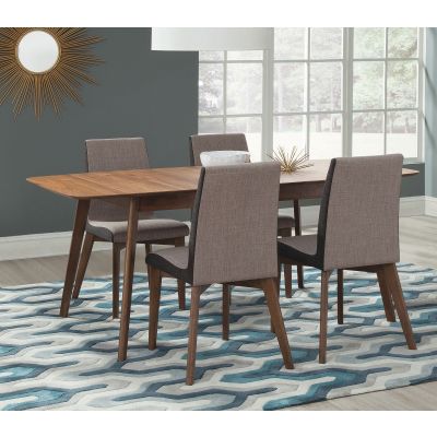 Redbridge 5-piece Rectangular Dining Set Natural Walnut