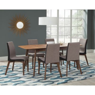 Redbridge 7-piece Rectangular Dining Set Natural Walnut