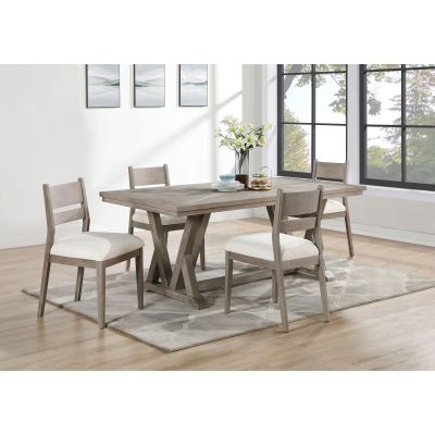 Cornelia 5-piece Rectangular Dining Table Set Coastal Grey 