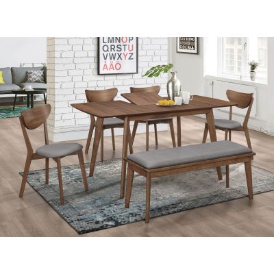 Alfredo 6-piece Butterfly Leaf Dining Set Natural Walnut