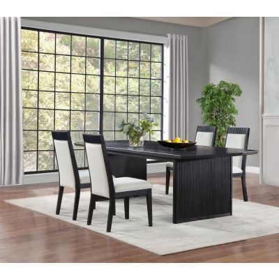 Brookmead 5-piece Extension Leaf Dining Table Set Black