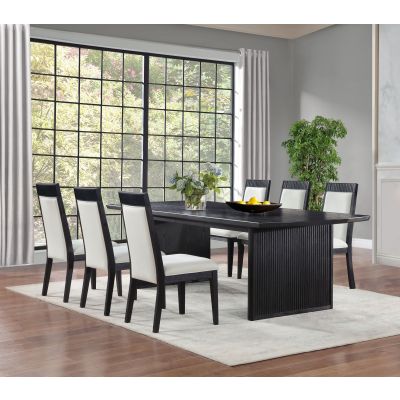 Brookmead 7-piece Extension Leaf Dining Table Set Black