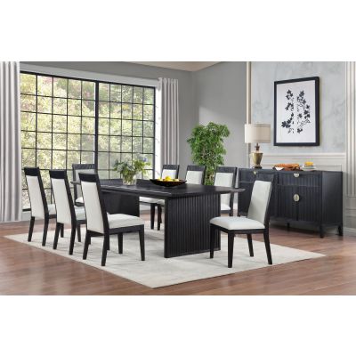 Brookmead 9-piece Extension Leaf Dining Table Set Black