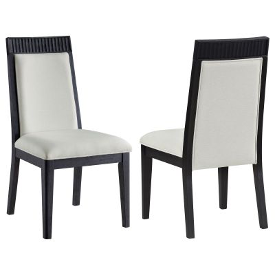Brookmead Dining Side Chair Ivory and Black (Set of 2)