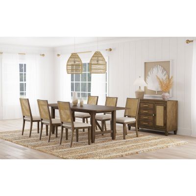 Matisse 7-piece Rectangular Dining Table Set Light Brown