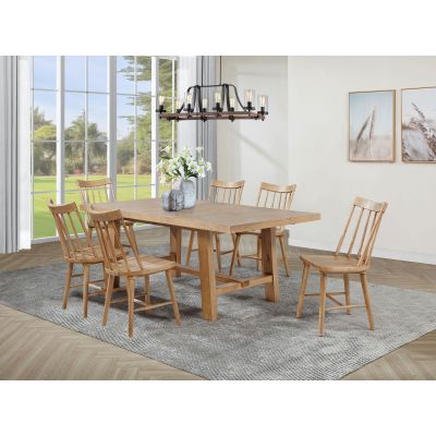 Middleton 7-piece Extension Leaf Dining Set Natural Brown
