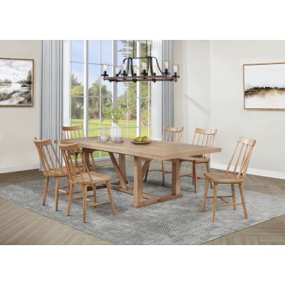 Middleton 7-piece Extension Leaf Dining Set Natural Brown