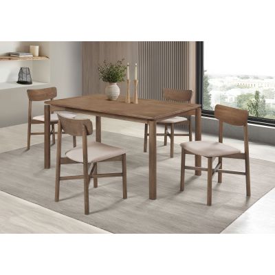 Parkridge 5-piece 59-inch Wood Dining Set Natural Walnut