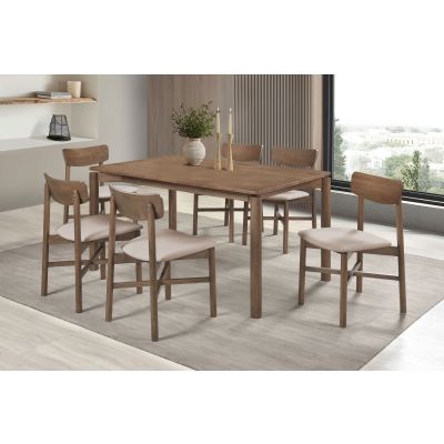 Parkridge 7-piece 59-inch Wood Dining Set Natural Walnut