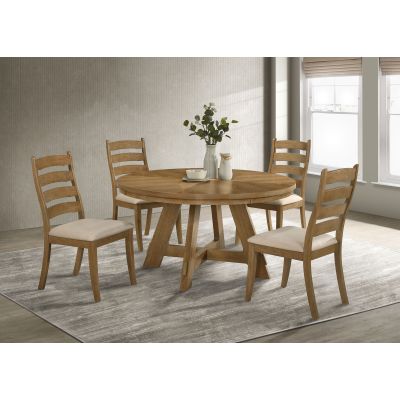 Danvers 5-piece Dining Table Set Brown Oak and Latte