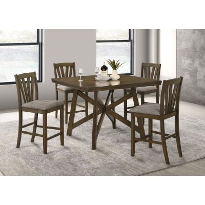 Canfield 5-piece 47-inch Counter Height Dining Set Brown