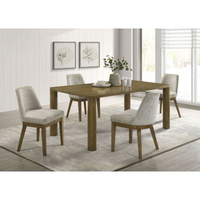 Castlewood 5-piece 71-inch Rectangular Dining Set Brown Oak