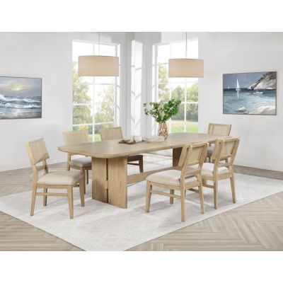 Kailani 7-piece Rectangular Wood Dining Table Set Beige Oak