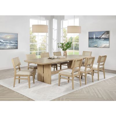 Kailani 9-piece Rectangular Wood Dining Table Set Beige Oak