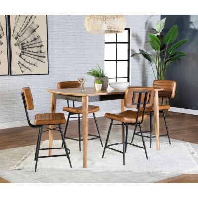 Partridge 5-piece Counter Dining Set Sheesham and Camel