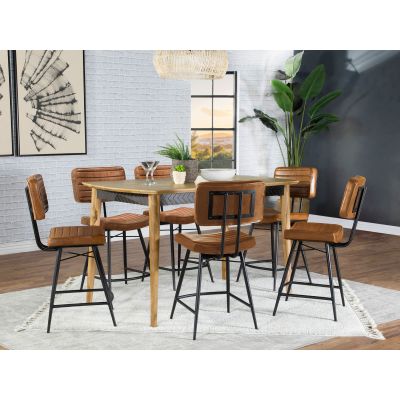 Partridge 7-piece Counter Dining Set Sheesham and Camel