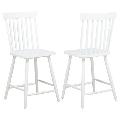 Andrews Windsor Counter Height Dining Side Chair White (Set of 2)