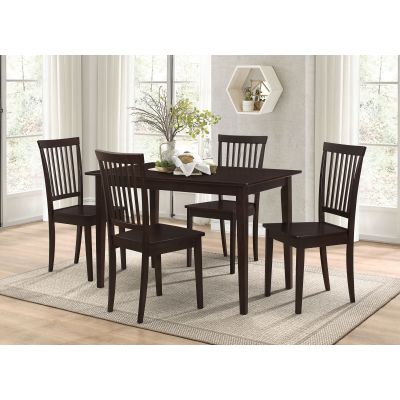 Gomez 5-piece Rectangular Dining Table Set Cappuccino