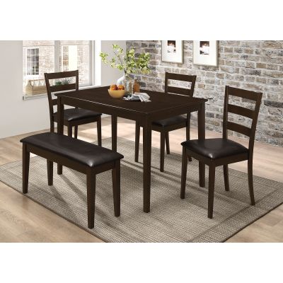 Guillen 5-piece Rectangular Dining Table Set Cappuccino