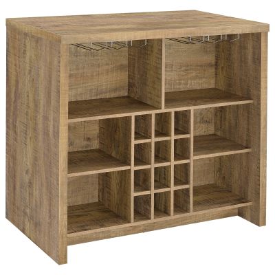Topanga Engineered Wood Freestanding Home Bar Mango