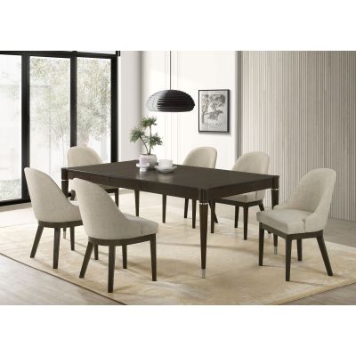 Reseda 7-piece Rectangular Dining Set Ash Brown