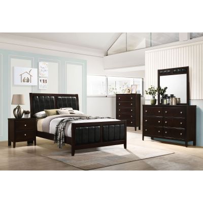 Carlton 5-piece Full Bedroom Set Cappuccino