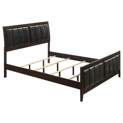 Carlton Wood Eastern King Panel Bed Cappuccino