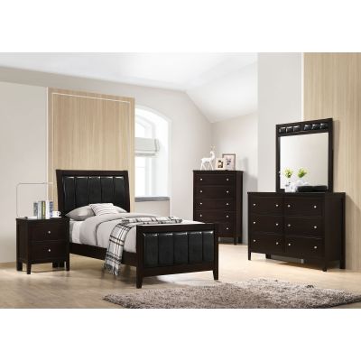 Carlton 5-piece Twin Bedroom Set Cappuccino