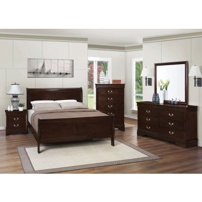 Louis Philippe 5-piece Queen Bedroom Set Cappuccino