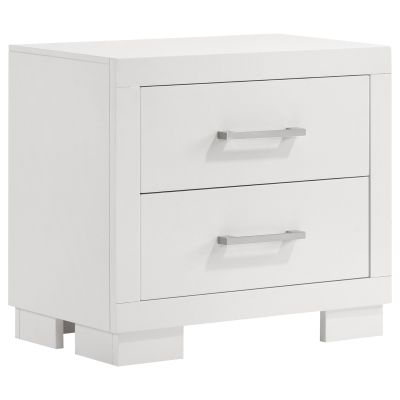 Jessica 2-drawer Nightstand Snow White