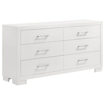 Jessica 6-drawer Dresser Snow White