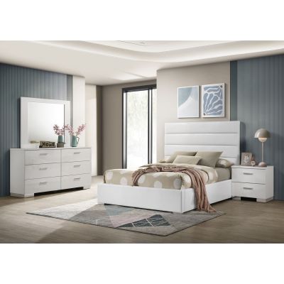 Felicity 4-piece Full Bedroom Set White High Gloss