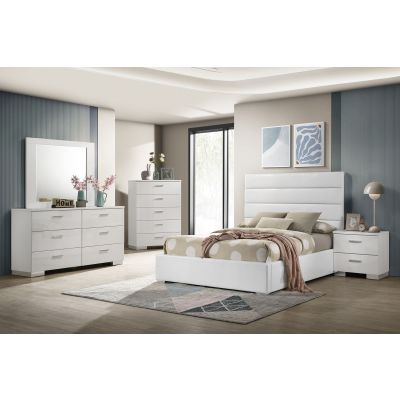 Felicity 5-piece Full Bedroom Set White High Gloss
