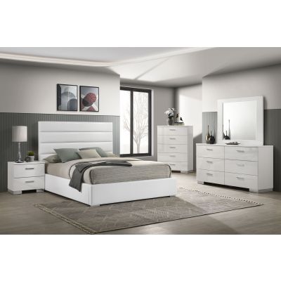 Felicity 5-piece Queen Bedroom Set White High Gloss