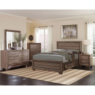 Kauffman 5-piece Queen Bedroom Set Washed Taupe