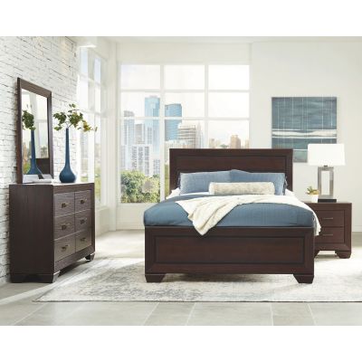 Kauffman 4-piece Eastern King Bedroom Set Dark Cocoa