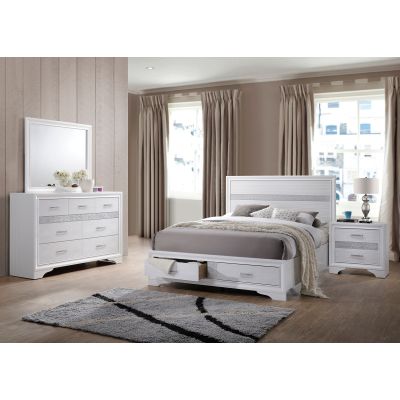 Miranda 4-piece Eastern King Bedroom Set White