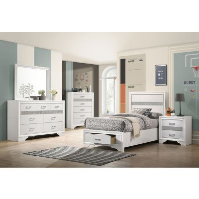 Miranda 5-piece Twin Bedroom Set White
